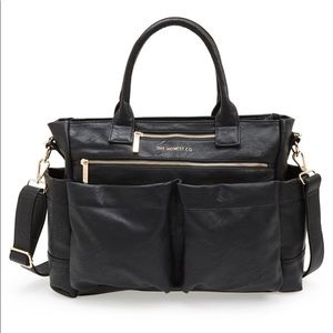 Black honest company diaper bag
